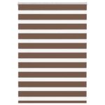 vidaXL Zebra roleta hnedá 95x100 cm šírka látky 90,9 cm polyester