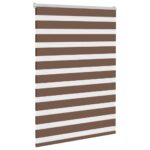 vidaXL Zebra roleta hnedá 95x100 cm šírka látky 90,9 cm polyester – Obrázok 3