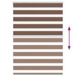 vidaXL Zebra roleta hnedá 95x100 cm šírka látky 90,9 cm polyester – Obrázok 5