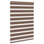 vidaXL Zebra roleta hnedá 100x100 cm šírka látky 95,9 cm polyester – Obrázok 4