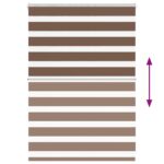 vidaXL Zebra roleta hnedá 100x100 cm šírka látky 95,9 cm polyester – Obrázok 5