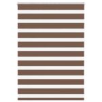 vidaXL Zebra roleta hnedá 105x100 cm šírka látky 100,9 cm polyester