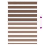 vidaXL Zebra roleta hnedá 105x100 cm šírka látky 100,9 cm polyester – Obrázok 5