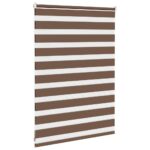 vidaXL Zebra roleta hnedá 115x100 cm šírka látky 110,9 cm polyester – Obrázok 4