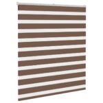 vidaXL Zebra roleta hnedá 125x100 cm šírka látky 120,9 cm polyester – Obrázok 3