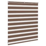 vidaXL Zebra roleta hnedá 125x100 cm šírka látky 120,9 cm polyester – Obrázok 4