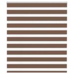 vidaXL Zebra roleta hnedá 130x100 cm šírka látky 125,9 cm polyester