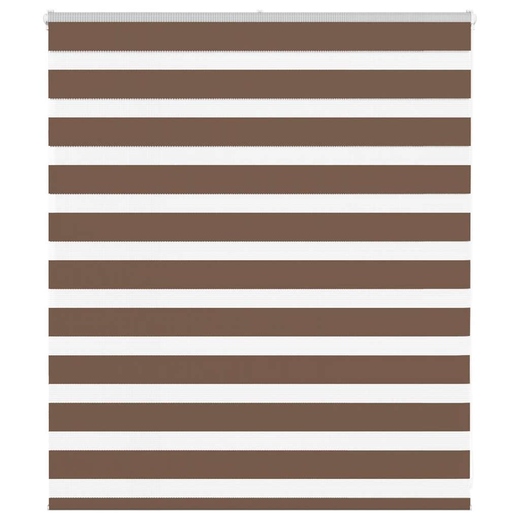 4014319_1.jpg vidaXL Zebra roleta hnedá 130x100 cm šírka látky 125,9 cm polyester – Obrázok 1