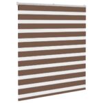 vidaXL Zebra roleta hnedá 130x100 cm šírka látky 125,9 cm polyester – Obrázok 3