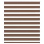 vidaXL Zebra roleta hnedá 135x100 cm šírka látky 130,9 cm polyester