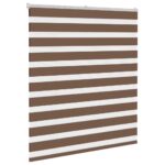 vidaXL Zebra roleta hnedá 135x100 cm šírka látky 130,9 cm polyester – Obrázok 3