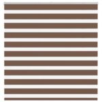 vidaXL Zebra roleta hnedá 140x100 cm šírka látky 135,9 cm polyester