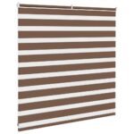 vidaXL Zebra roleta hnedá 145x100 cm šírka látky 140,9 cm polyester – Obrázok 4