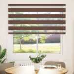 vidaXL Zebra roleta hnedá 150x100 cm šírka látky 145,9 cm polyester – Obrázok 2