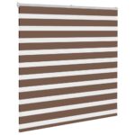 vidaXL Zebra roleta hnedá 150x100 cm šírka látky 145,9 cm polyester – Obrázok 3