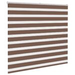 vidaXL Zebra roleta hnedá 165x100 cm šírka látky 160,9 cm polyester – Obrázok 3