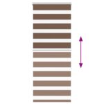 vidaXL Zebra roleta hnedá 55x150 cm šírka látky 50,9 cm polyester – Obrázok 5