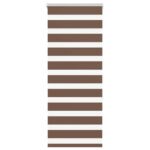 vidaXL Zebra roleta hnedá 65x150 cm šírka látky 60,9 cm polyester