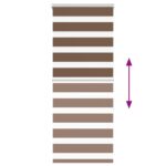 vidaXL Zebra roleta hnedá 65x150 cm šírka látky 60,9 cm polyester – Obrázok 5