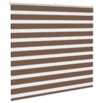 vidaXL Zebra roleta hnedá 165x150 cm šírka látky 160,9 cm polyester – Obrázok 3