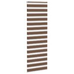 vidaXL Zebra roleta hnedá 80x200 cm šírka látky 75,9 cm polyester – Obrázok 3