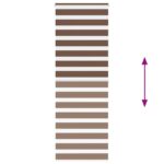 vidaXL Zebra roleta hnedá 85x200 cm šírka látky 80,9 cm polyester – Obrázok 5