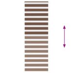 vidaXL Zebra roleta hnedá 90x200 cm šírka látky 85,9 cm polyester – Obrázok 5