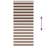 vidaXL Zebra roleta hnedá 100x200 cm šírka látky 95,9 cm polyester – Obrázok 5