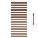 vidaXL Zebra roleta hnedá 110x200 cm šírka látky 105,9 cm polyester – Obrázok 5