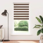 vidaXL Zebra roleta hnedá 115x200 cm šírka látky 110,9 cm polyester – Obrázok 2
