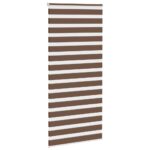 vidaXL Zebra roleta hnedá 115x200 cm šírka látky 110,9 cm polyester – Obrázok 3