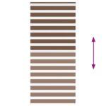 vidaXL Zebra roleta hnedá 115x200 cm šírka látky 110,9 cm polyester – Obrázok 5