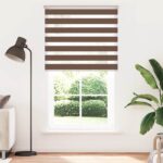 vidaXL Zebra roleta hnedá 125x200 cm šírka látky 120,9 cm polyester – Obrázok 2