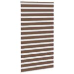 vidaXL Zebra roleta hnedá 125x200 cm šírka látky 120,9 cm polyester – Obrázok 3
