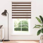 vidaXL Zebra roleta hnedá 135x200 cm šírka látky 130,9 cm polyester – Obrázok 2