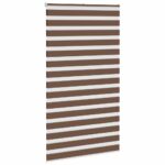vidaXL Zebra roleta hnedá 135x200 cm šírka látky 130,9 cm polyester – Obrázok 3