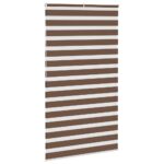vidaXL Zebra roleta hnedá 135x200 cm šírka látky 130,9 cm polyester – Obrázok 4