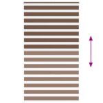 vidaXL Zebra roleta hnedá 135x200 cm šírka látky 130,9 cm polyester – Obrázok 5