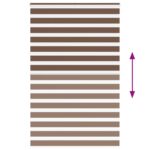 vidaXL Zebra roleta hnedá 145x200 cm šírka látky 140,9 cm polyester – Obrázok 5