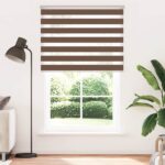 vidaXL Zebra roleta hnedá 150x200 cm šírka látky 145,9 cm polyester – Obrázok 2