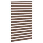 vidaXL Zebra roleta hnedá 150x200 cm šírka látky 145,9 cm polyester – Obrázok 3