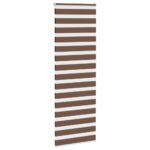vidaXL Zebra roleta hnedá 75x230 cm šírka látky 70,9 cm polyester – Obrázok 3