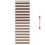 vidaXL Zebra roleta hnedá 75x230 cm šírka látky 70,9 cm polyester – Obrázok 5