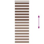 vidaXL Zebra roleta hnedá 85x230 cm šírka látky 80,9 cm polyester – Obrázok 5