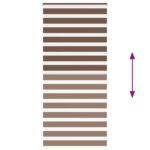 vidaXL Zebra roleta hnedá 105x230 cm šírka látky 100,9 cm polyester – Obrázok 5