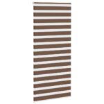 vidaXL Zebra roleta hnedá 110x230 cm šírka látky 105,9 cm polyester – Obrázok 3