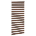 vidaXL Zebra roleta hnedá 110x230 cm šírka látky 105,9 cm polyester – Obrázok 4