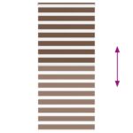 vidaXL Zebra roleta hnedá 110x230 cm šírka látky 105,9 cm polyester – Obrázok 5