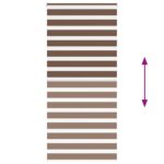 vidaXL Zebra roleta hnedá 115x230 cm šírka látky 110,9 cm polyester – Obrázok 5