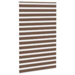 vidaXL Zebra roleta hnedá 145x230 cm šírka látky 140,9 cm polyester – Obrázok 3